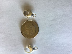 BIG Sterling Silver Lobster Claw Clasps 10 Pieces Per Lot 13 mm Fat Ovals