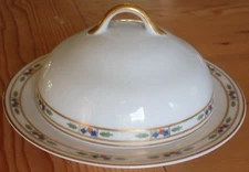 Rare Vintage O.P. Co Syracuse China Orleans Pattern 7 1/4" Covered Dish pre 1947