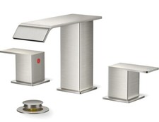 FORIOUS Bathroom Faucets, Brushed Nickel Bathroom Faucet 3 Hole