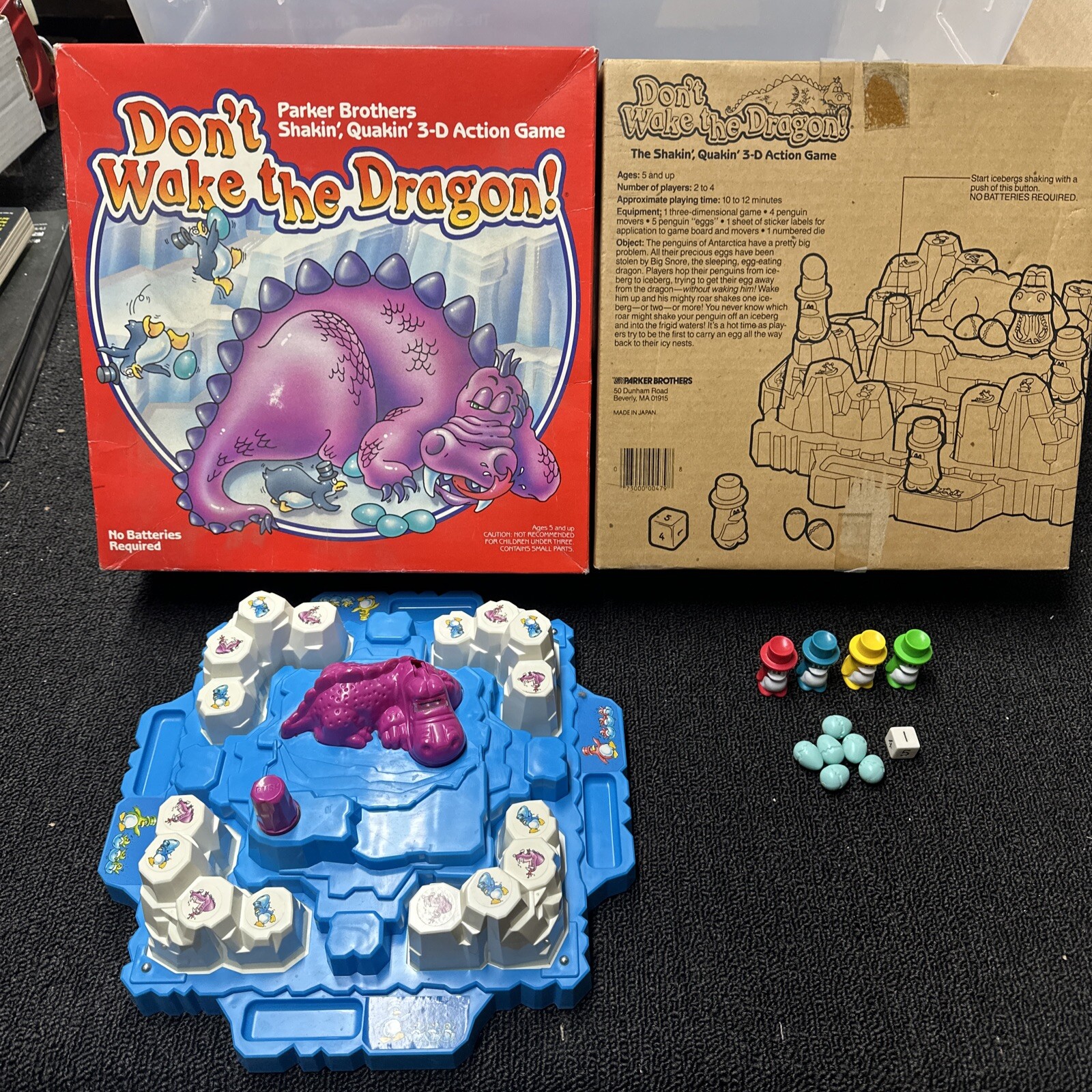 Vintage Parker Brothers Don't Wake the Dragon Board Game 1986 TESTED  WORKS