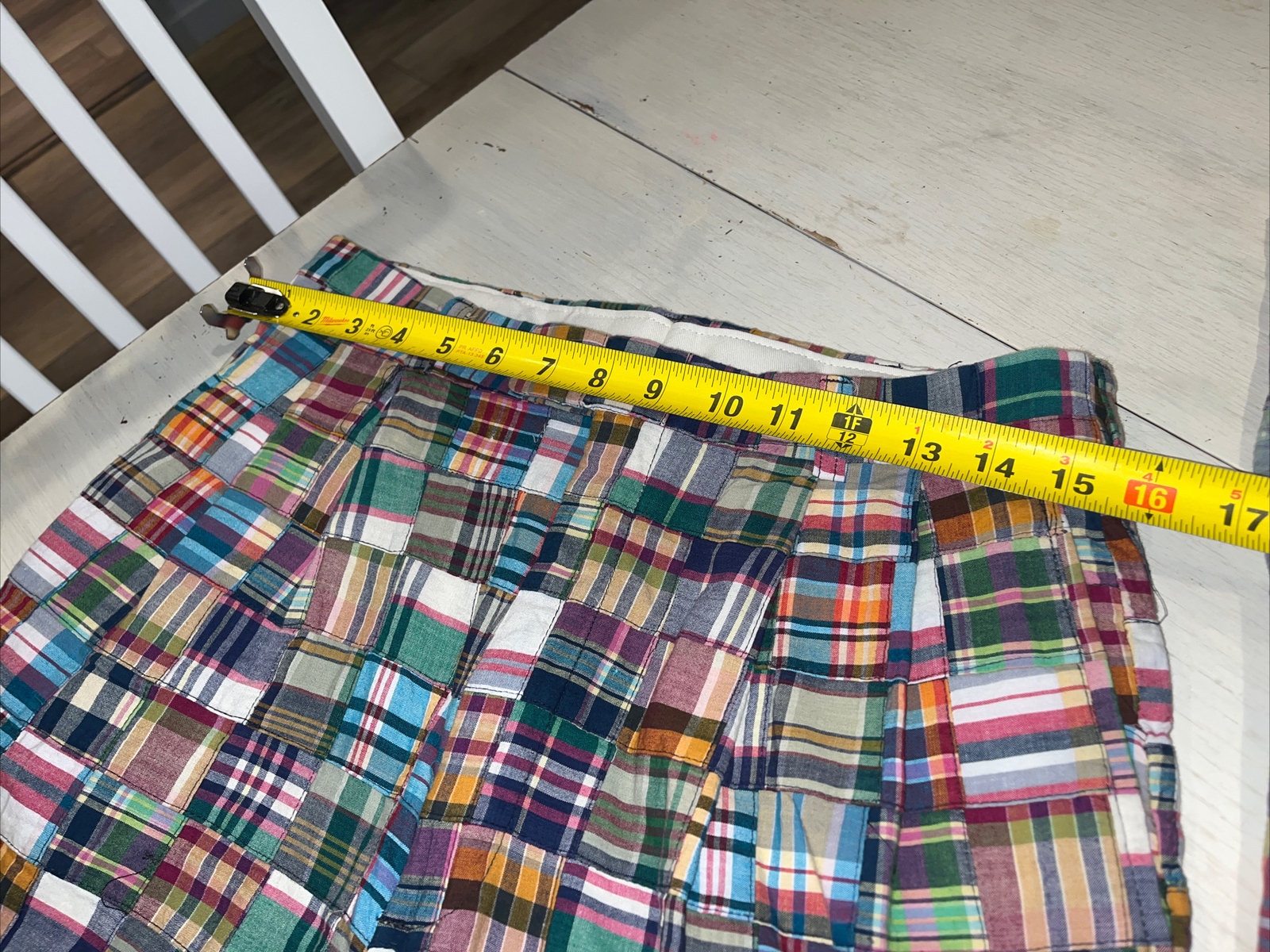 BERLE Patchwork Madras Multicolored Structured Go… - image 2