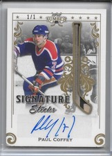 Paul Coffey 2021-22 Leaf Lumber SP Game Used Signature Sticks Auto Autograph 1/1