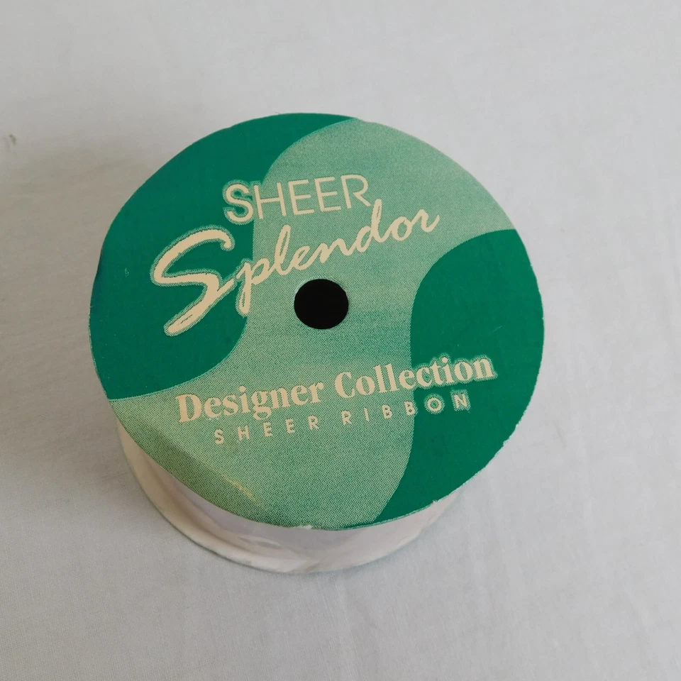 Dusty Rose Pink Lot of 4 Opulence Polyester Nylon Sheer Ribbon 1.5"x9' Each NOS - Image 4 of 4