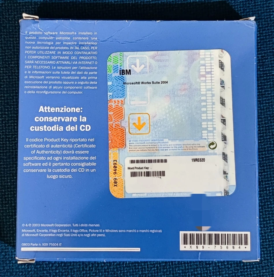 Microsoft Works Suite 2004 Italiano per Windows XP Vista 7 8 10 11 con COA - Immagine 2 di 3
