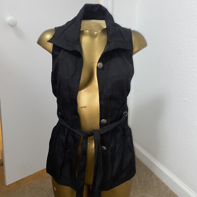 Poetry Vest Top Belted Black 