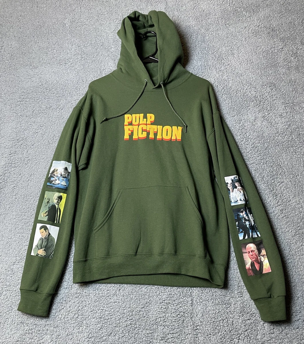 Green Pulp Fiction Hoodie Urban Outfitters Exclusive Sleeve Print - Size  Medium | eBay