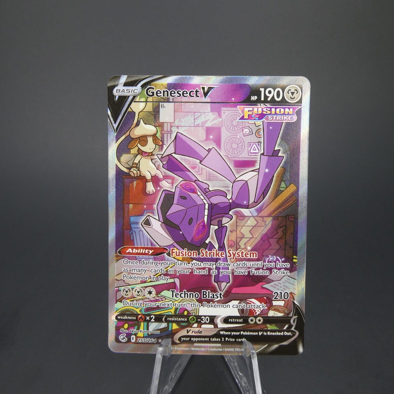 Genesect V 255/264 Holo Alternate Alt Art Rare Fusion Strike Pokemon