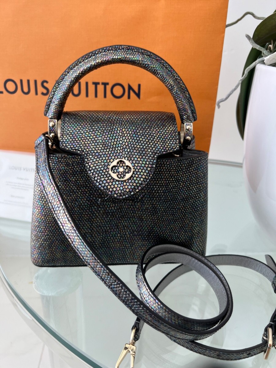 Louis Vuitton limited edition metallic lizard capucines crossbody