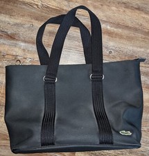 LaCoste black canvas mini tote bag
