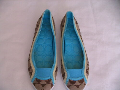 Authentic COACH Canvas Alpine A2165 Flats Slip-On Ballerina Type Sneakers Sz. 8B - Picture 2 of 5
