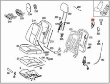 Mercedes W216 CL (2007–2012) Left Seat Release Handle Housing Only A2169100171 
