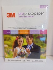 3M High Gloss Professional Photo Paper 8.5" x 11" Inkjet 9.5 mil 25 Sheets New