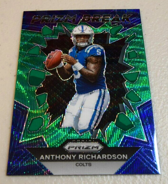2023 Panini Prizm GREEN PRIZM BREAK Anthony Richardson Rookie RC Card #PB-4