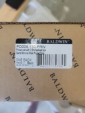 Baldwin Privacy set with 2.5 inch backset lock. Santa Monica small pocket door. 