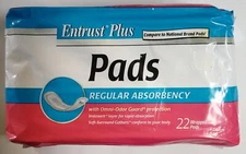 Sunmark Entrust Plus Bladder Control Pads, Regular Absorbency, 22 count
