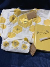 Love Livid Canvas Bags - 3 Piece Set - BUSY BEE - Pouch-Tote-Journal- NEW