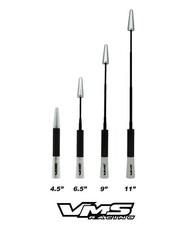 Vms Telescopic 5 Short Billet Antenna For Nissan 350z Silver Real Carbon Fiber