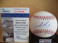ALEX REYES ST. LOUIS CARDINALS SIGNATURE DEBUT SIGNED M.L. BASEBALL JSA SD28668