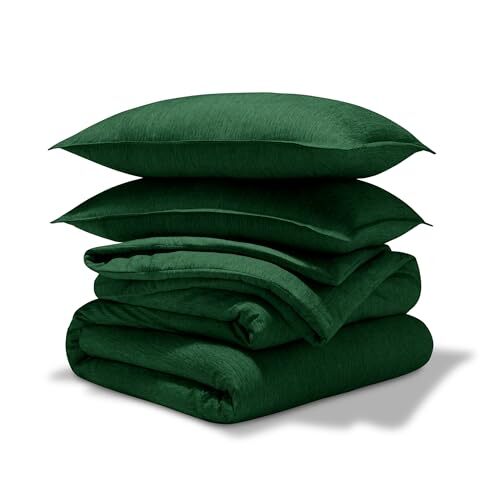 Ultra-Soft Goose Full 37 Comforter Set in Heathered Forest Green-image