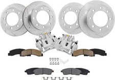 4wd Front Rear Drilled Rotors Brake Pads Rear Calipers For 00-04 F-250 F-350 Sd 4wd Front Rear Drilled Rotors Brake Pads Rear Calipers For 00-04 F-250 F-350 Sd