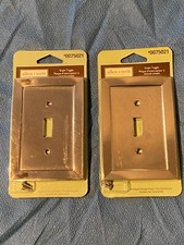 2 Allen Roth Polished Chrome Silver Tone Single Toggle Light Switch Wall Plates