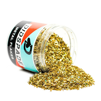 2oz Gold Gone Wild 0.025 Gold Holographic Metal Flake  Solvent Resistant Glitter