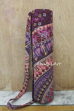 Large Indian Handmade Mandala Sports Yoga Mat Carrier Bag with Shoulder Strap