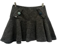 Skirt Manon Martin paris size W30" L17" grey polyester blend womens