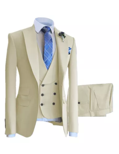 Men’s Suit 3 Piece White Meeting Party Wedding Business Formal Occasions - Picture 15 of 44
