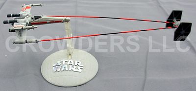 Rare Galoob Micro Machines Star Wars Balance of Power XWing Shooting TIE Fighter