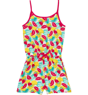 Y.F.K Mädchen Strand Jumpsuit kurz Overall Sommer Einteiler Muster 128, 146/152