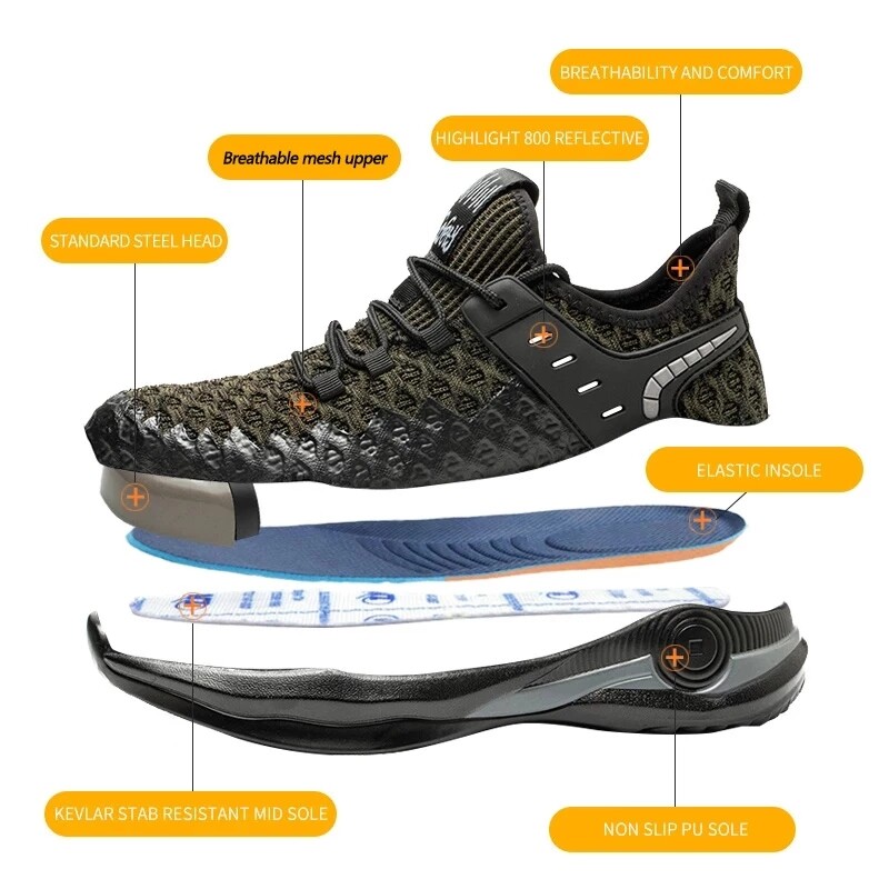 SALOMON Scarpe antinfortunistiche da lavoro uomo punta acciaio indistruttibili outdoor antiforatura