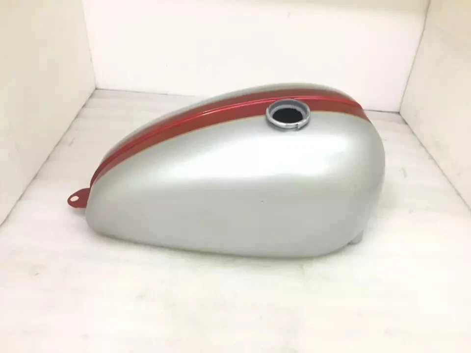 Triumph T120 Bonneville Cherry & Silver Steel Petrol Fuel Gas Tank |Fit For - Изображение 4 из 4