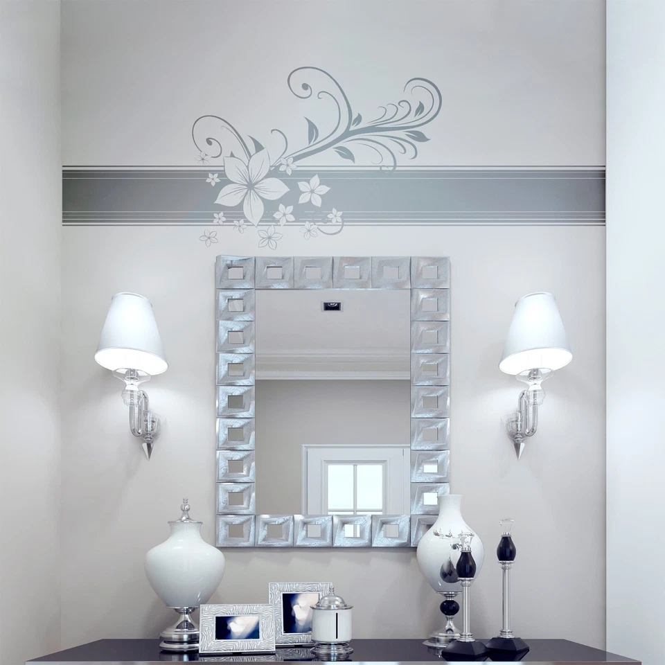 Hawaiian Hibiscus Flower Wall Decal Sticker. Bathroom Floral Wall Decor. - Image 2 of 4