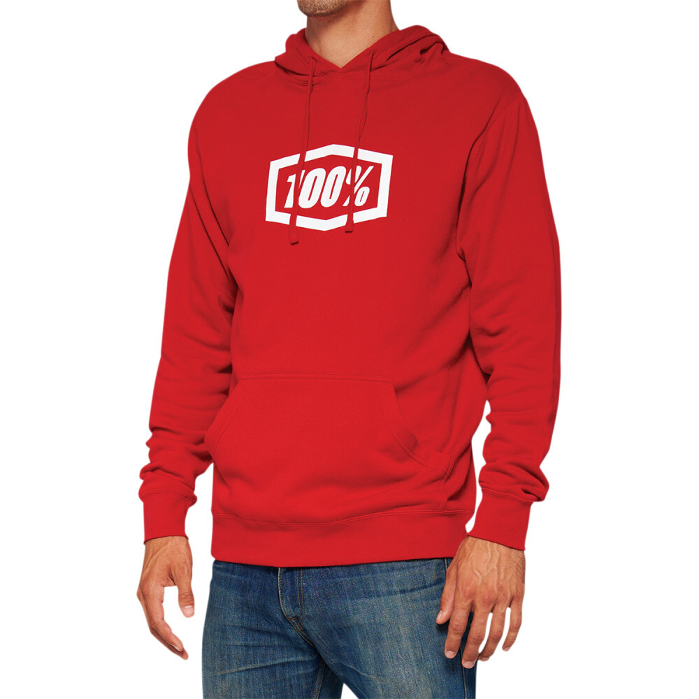 100% Icon Pullover Hoodie Red Small - Main Image