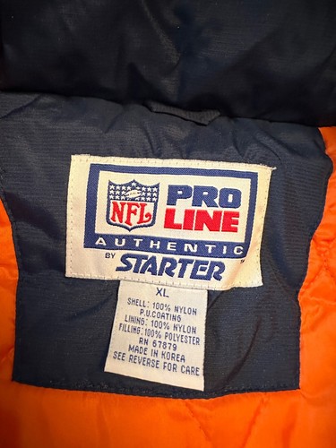 Vintage Starter Pro Line Authentic Chicago Bears 1/2 Zip Pullover Puffer Jacke XL - Bild 4 von 11