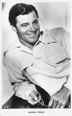 POSTKARTE - HOLLYWOOD SCHAUSPIELER - JAMES CRAIG - 40ER JAHRE FILMSTAR - ECHTFOTO