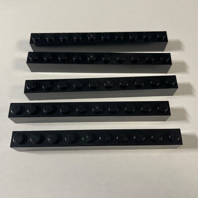 5 x LEGO   basic brick brick 1x10 - 6111 - black black new