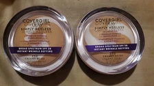 2x Covergirl + Olay Simply Ageless Foundation With Spf 28 *Creamy Beige*