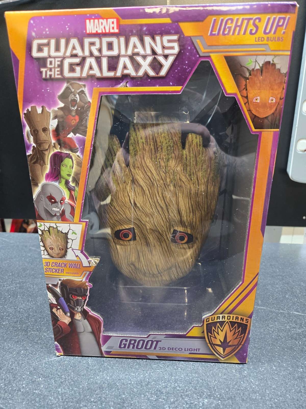 Marvel Guardianes de la Galaxia Baby Groot Inalámbrico 3D LED Pared Luz Nocturna