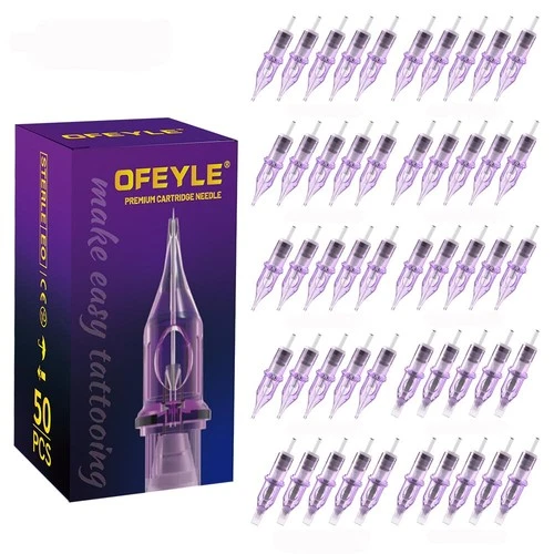 Tattoo Cartridge Needles 50PCS Assorted Mixed Size Round Liner 50PCS-50MIX  - product listing photo