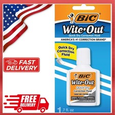 BIC Wite-Out Quick Dry Correction Fluid, 20mL, White, 1-Count Pack