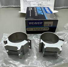 Weaver 49131 30mm Low Detachable Scope Rings Steel Silver Rail w/ Hardware