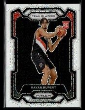 2023-24 Panini Prizm Rayan Rupert #140 Prizms White Sparkle Rookie