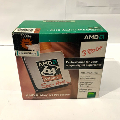 AMD Athlon 64 3800+ 2.4GHz Socket AM2 512KB Cache 2000MHz 1-Core
