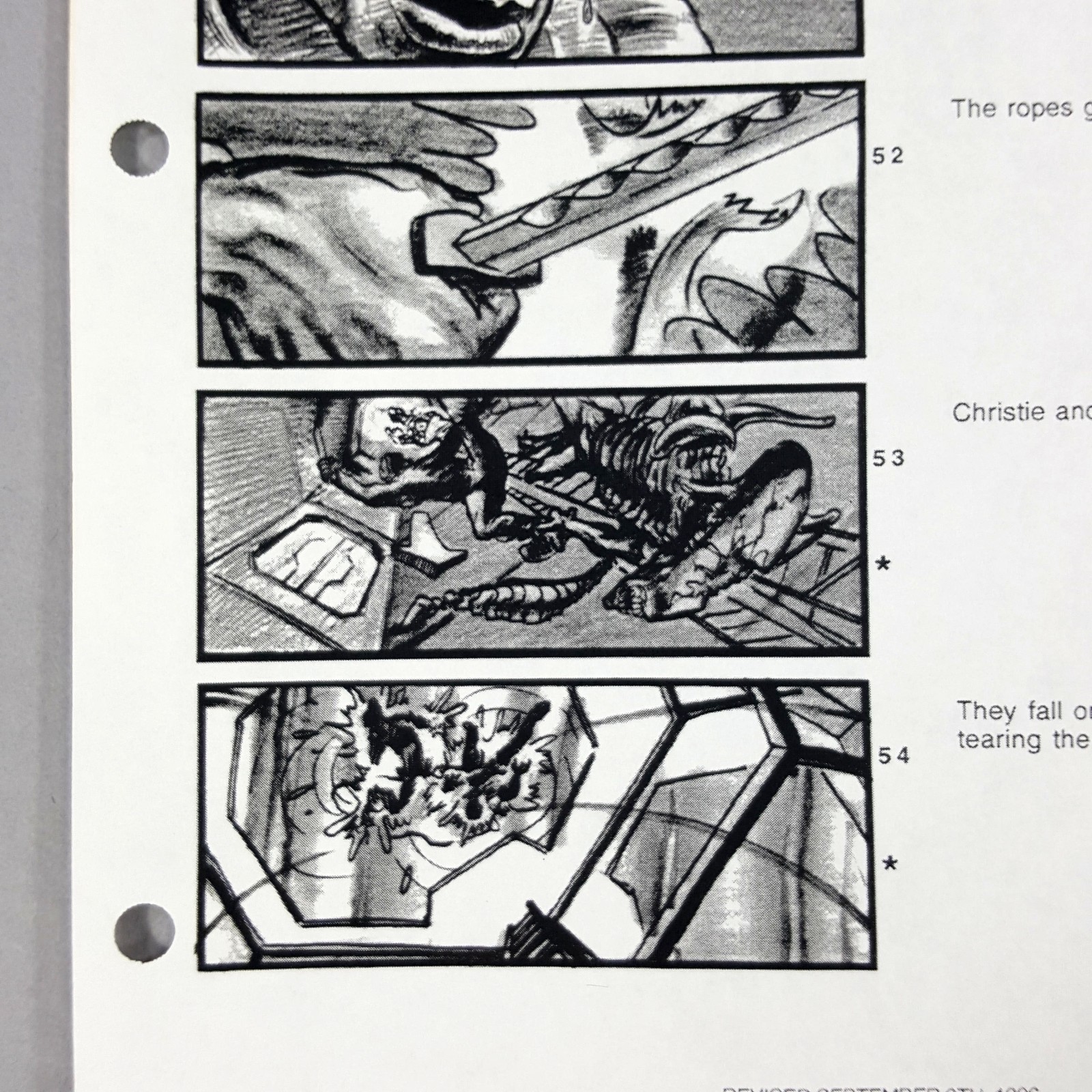 Image 7 of Alien: Resurrection - Production Used Storyboard, Crew Climbs Ladder 152-70 COA