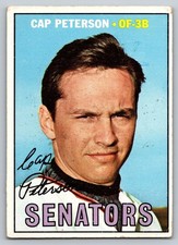 1967 Topps #387 Cap Peterson - Very Good Condition - Washington Senators - FBD