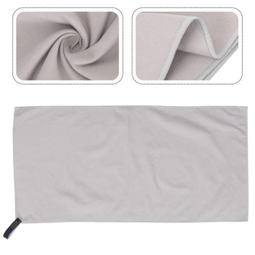 Toalla deportiva gris oscuro para viaje duradera fibra superfina toalla absorbente de sudor - Imagen 7 de 12