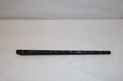 Vintage Clarke Tin Whistle Flute Musical Instrument Black Gold 11 1/2"