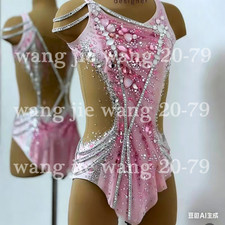 Ice Figure Skating Dress /Rhythmic Gymnastics /Twirling Competition/pink dyeing